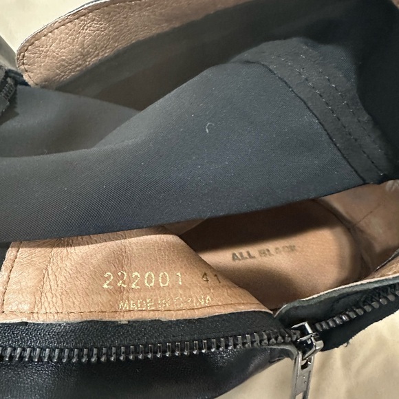 ALL BLACK brand over the knee leather wedge boots size 41 FREE PEOPLE - Picture 5 of 5